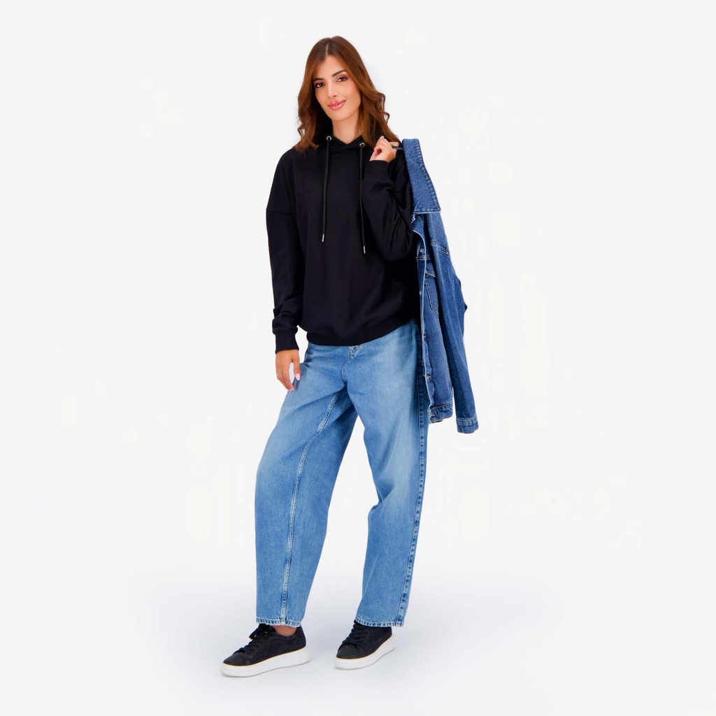 Hoodie oversized femme avec broderie