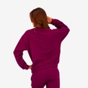 Sweat femme col V avec broderie