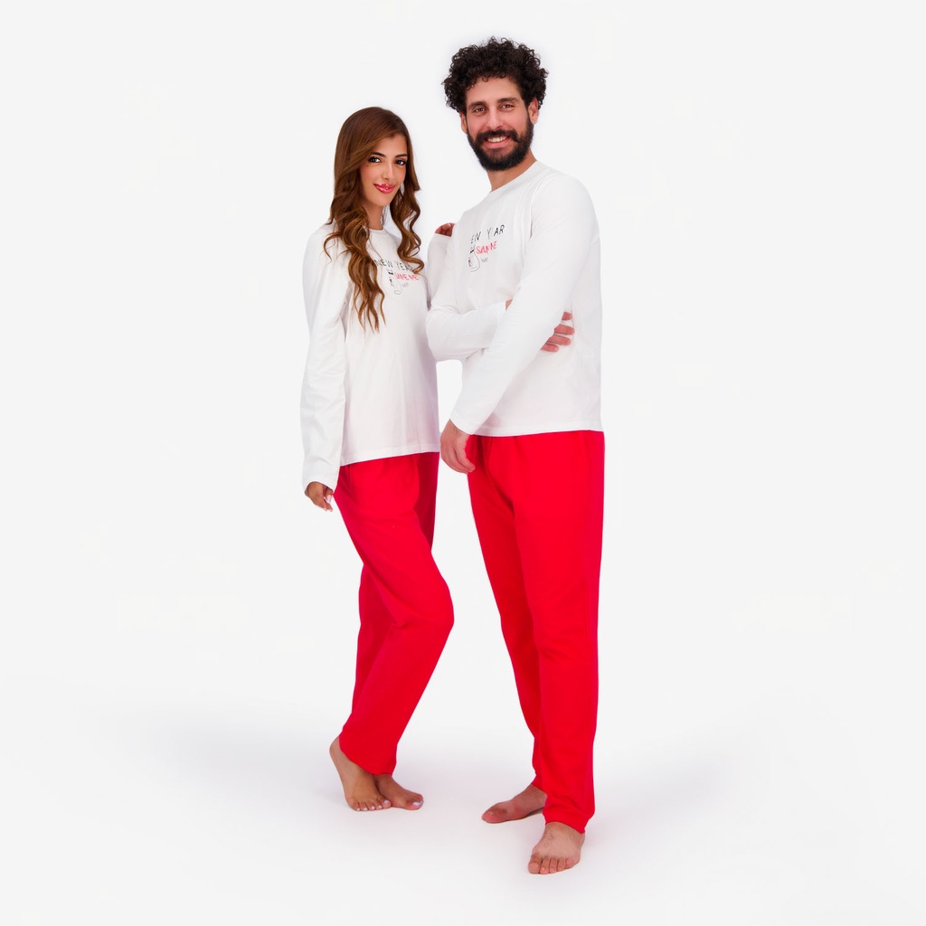 Pyjama unisexe Adulte manches longues NEW YEAR SAME ME