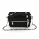 Sac mini vanity femme en jeans et cuir