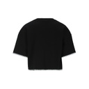 Sweat sur taille fille manches courtes  avec galant contrasté