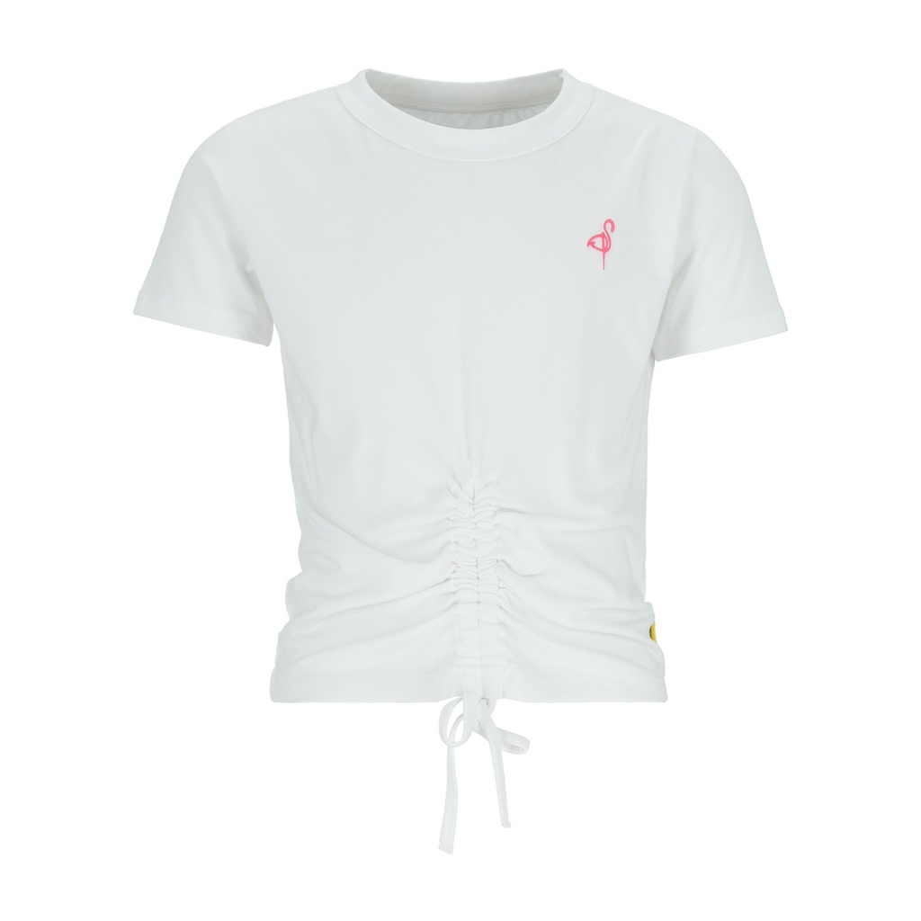 T-shirt fille manches courtes avec cordon de serrage