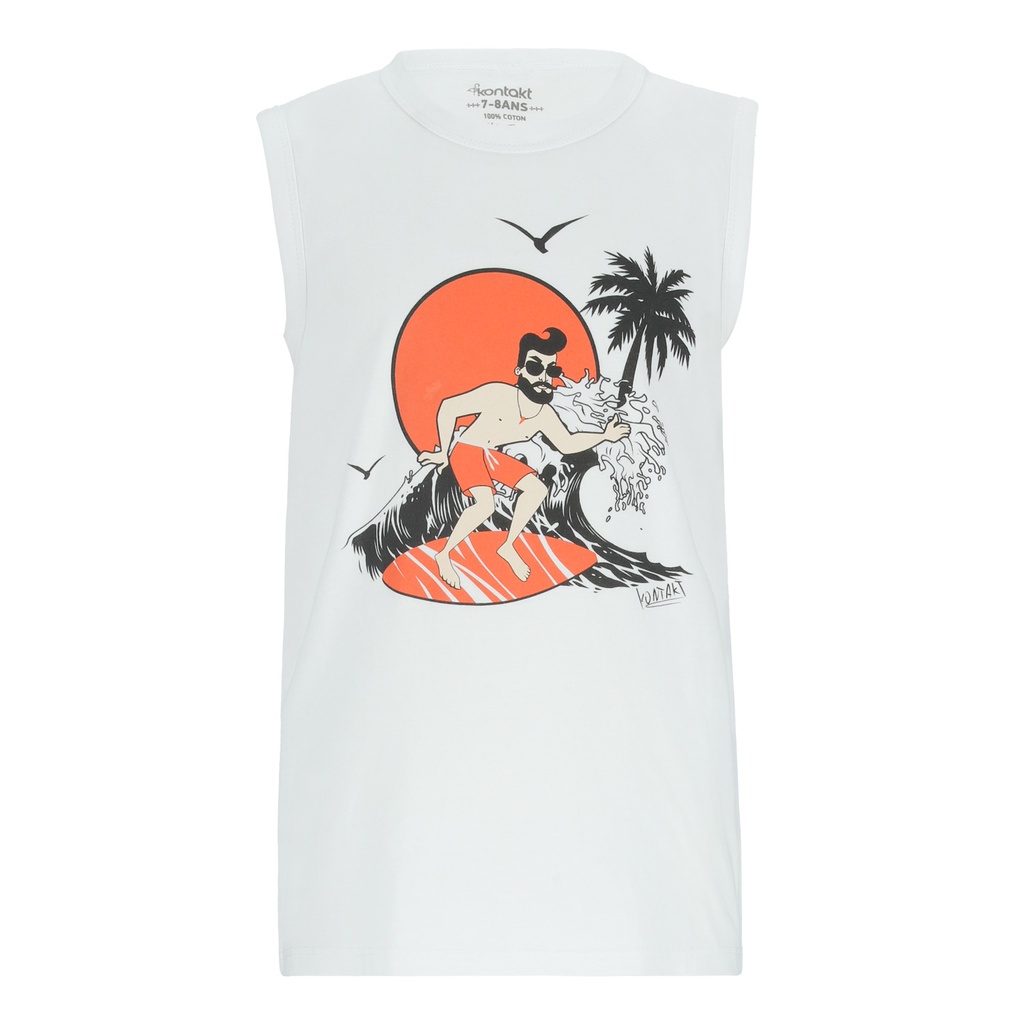 Ensemble garçon débardeur et short THE SURFER DALI