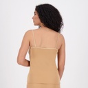 Caraco femme col V en microfibre extensible