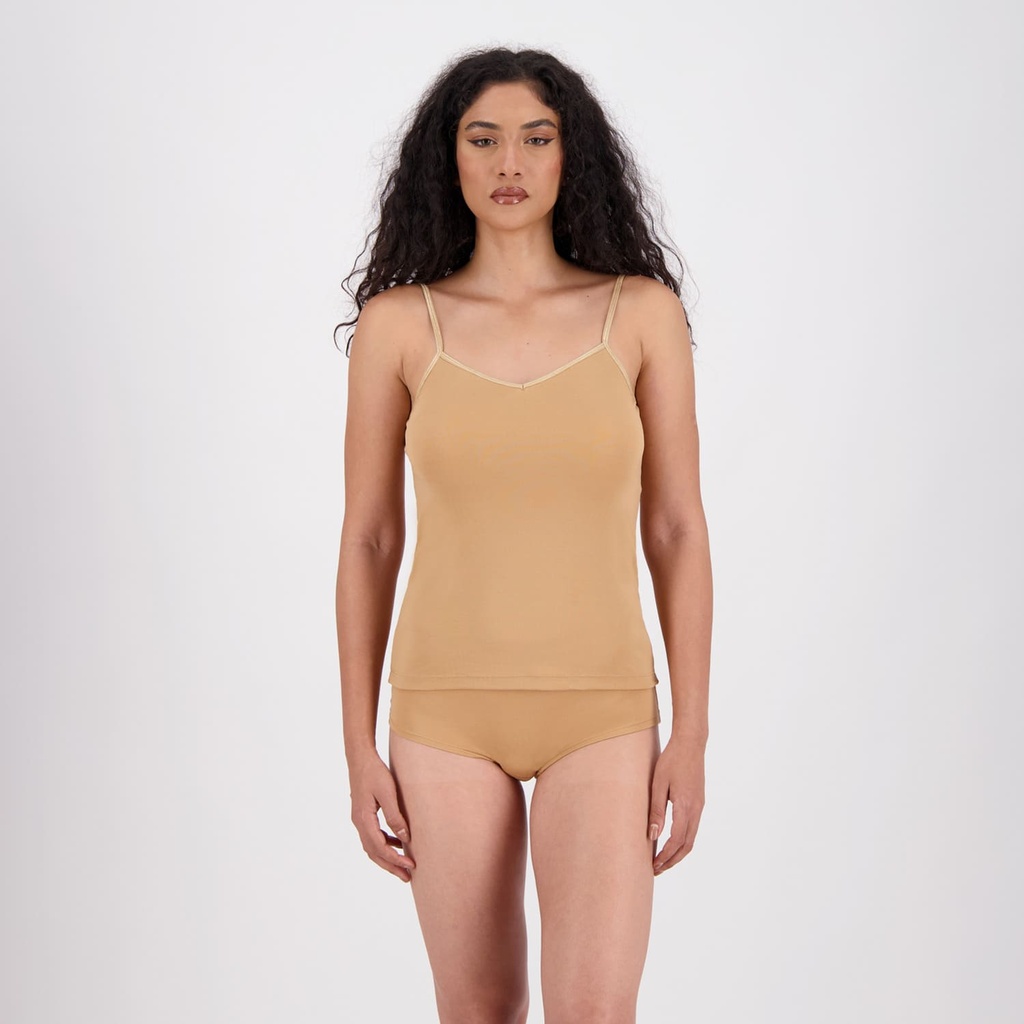 Caraco femme col V en microfibre extensible