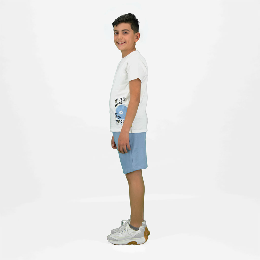 T-shirt garçon manches courtes IF IT'S NICE PLAY IT TWICE