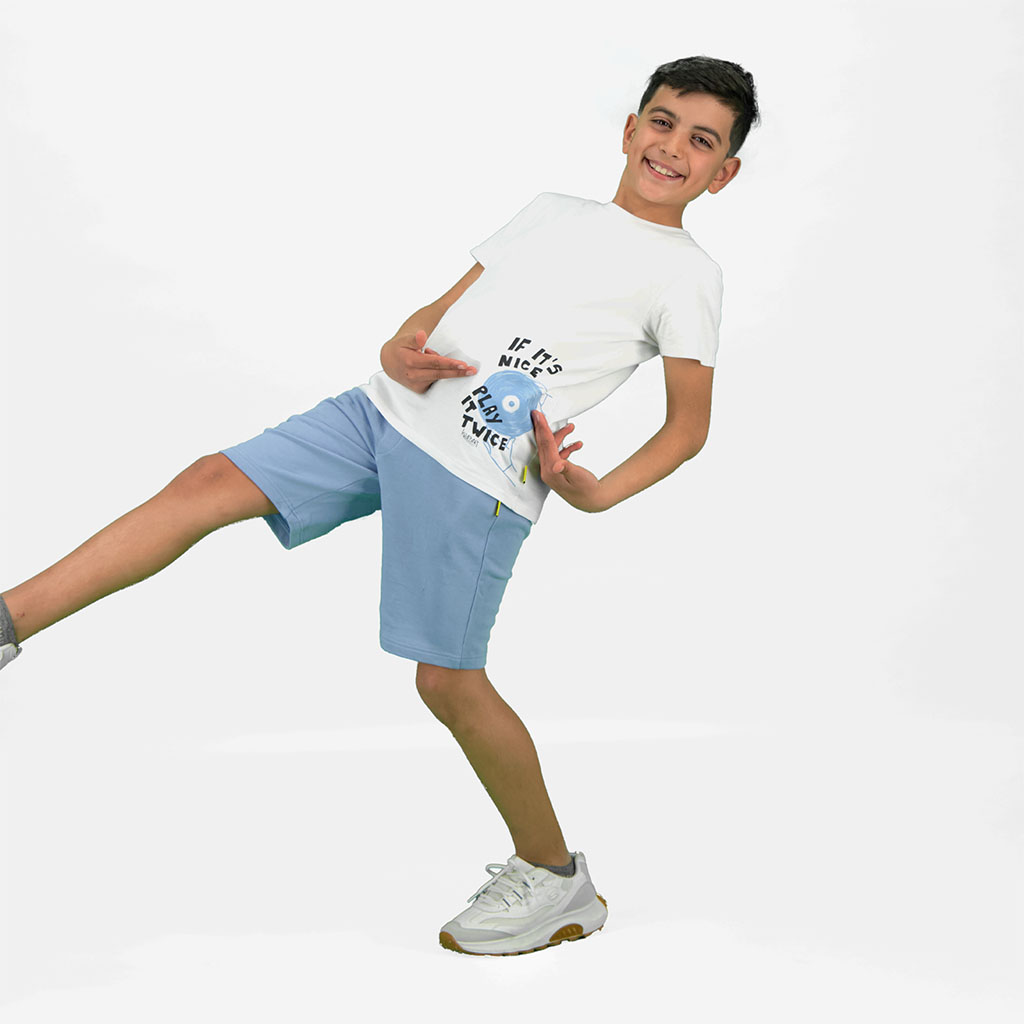 T-shirt garçon manches courtes IF IT'S NICE PLAY IT TWICE