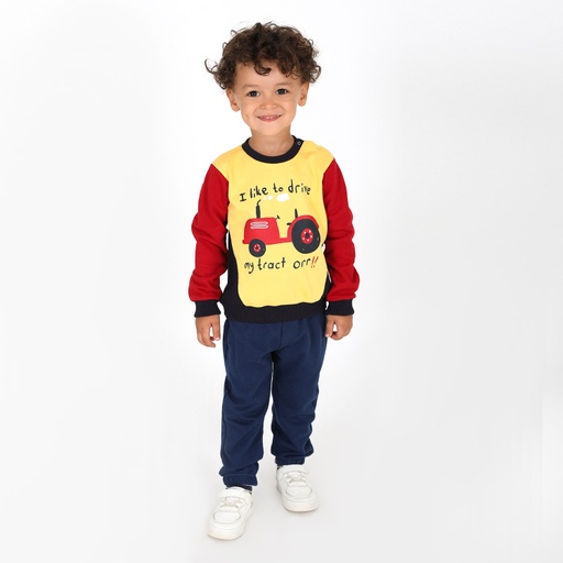 [05-010-01-021-K037-12M] Jogger bébé en molleton (Bleu  Marine, 12M)