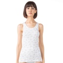 Débardeur senior en tricot côtelée fleurie