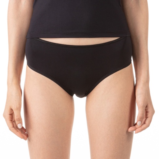 [05-010-20-024-K040-L] Slip taille haute femme en microfibre extensible (Noir, L)
