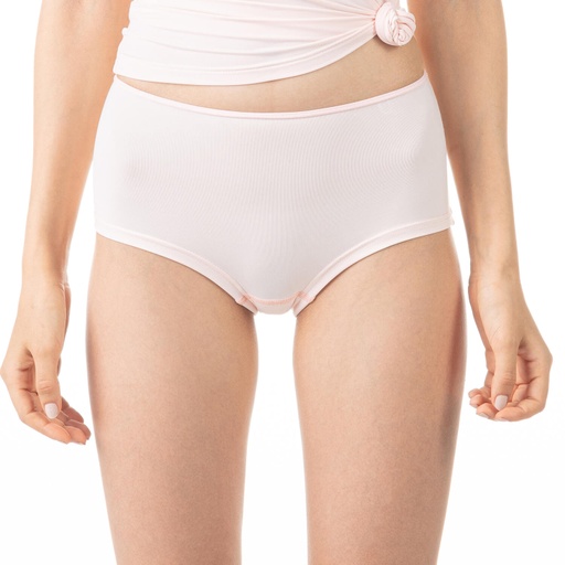 [05-010-11-010-K287-L] Culotte taille haute femme en microfibre extensible (Rose scallop Shell, L)