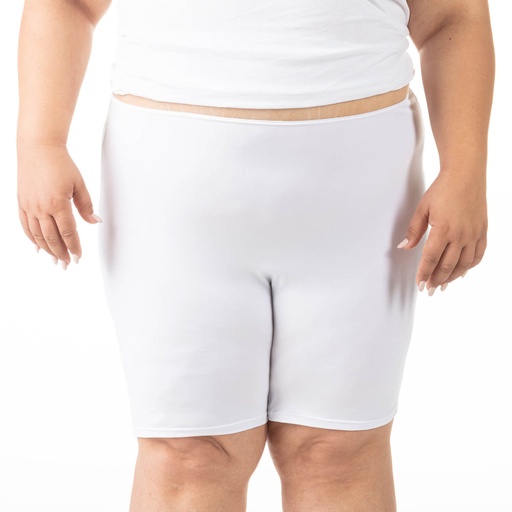 [05-010-06-021-K000-3XL] Boxer taille haute grandes tailles en microfibre extensible (Blanc, 3XL)