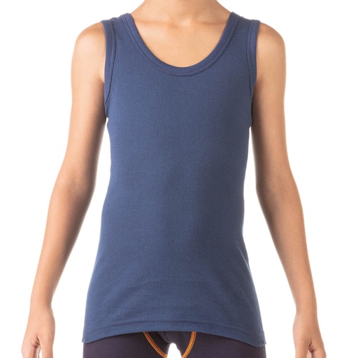 [05-010-19-026-K015-10A] Singlet garçon en coton pur (Bleu_Marine, 10A)