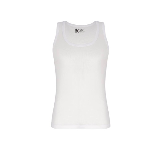 [05-010-19-020-K000-3XL] Singlet grandes tailles en coton pur (Blanc, 3XL)
