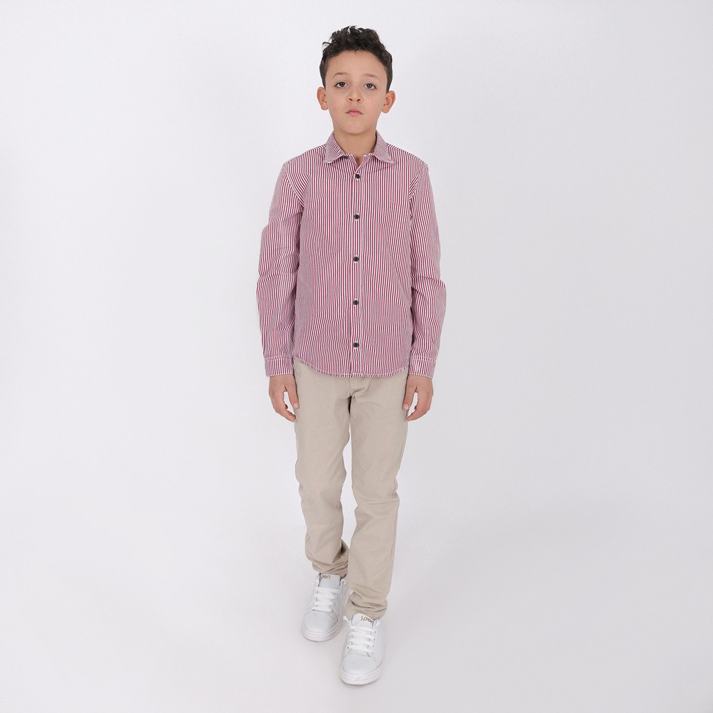 Chemise garçon à rayure fine