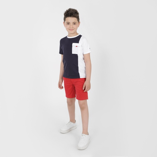 [01-010-18-003-K049-10A] Short chino garçon (Rouge, 10A)