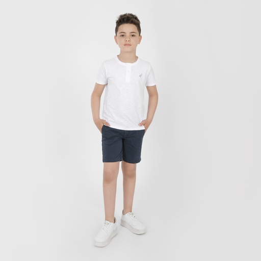 [01-010-18-003-K219-10A] Short chino garçon (Bleu-Marine, 10A)