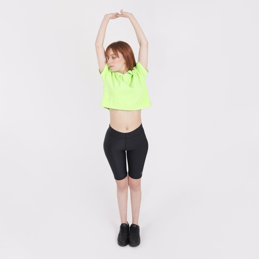 [05-010-15-028-K055-L] Polo crop femme (Vert Fluo, L)