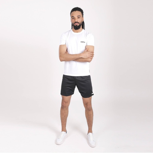 [05-010-18-015-K040-L] Short de sport homme avec logo (Noir, L)