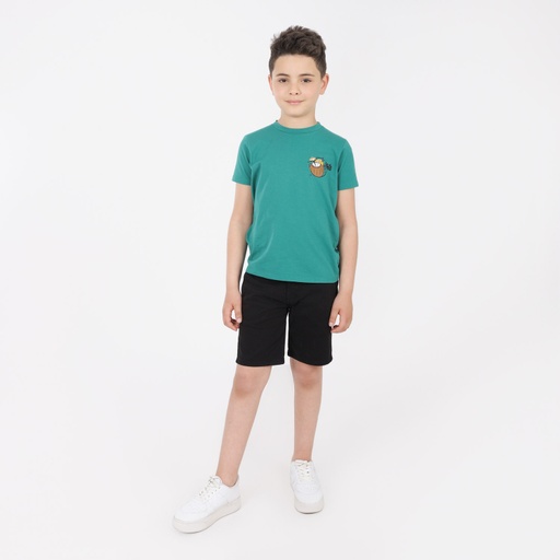 [01-010-18-003-K040-10A] Short chino garçon (Noir, 10A)