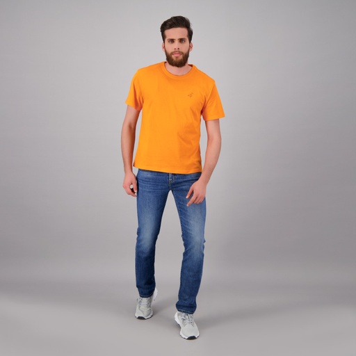 [05-010-02-428-K042-L] T-shirt homme manches courtes avec épaulette flamant rose (Orangé, L)