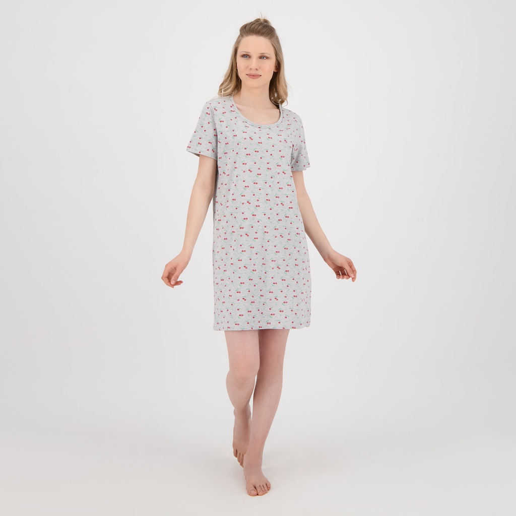 Robe de pyjama femme imprimé cerise