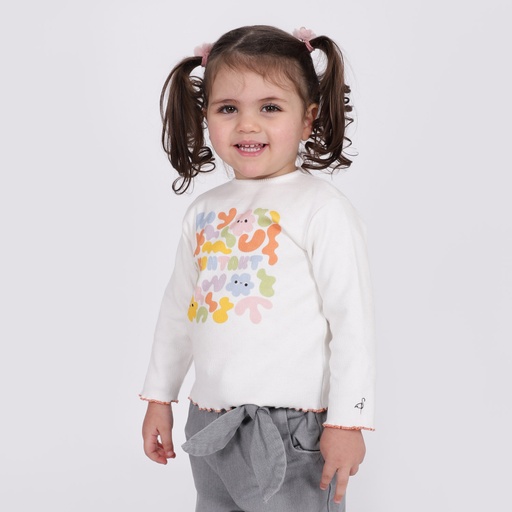 [05-010-02-161-K000-12M] T-shirt côtelé bébé manches longues KONTAKT (12M)