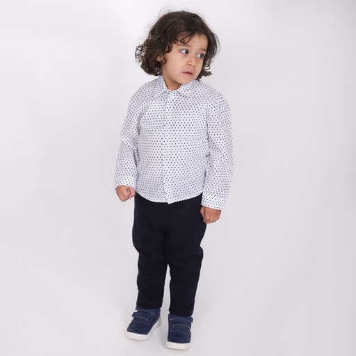 [05-010-64-001-K015-12M] Tregging bébé en piqué interlock (Bleu Marine, 12M)