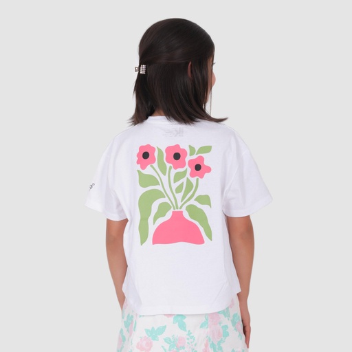 [05-010-02-184-K000-10A] T-shirt oversized fille manches courtes وردة خدك (10A)