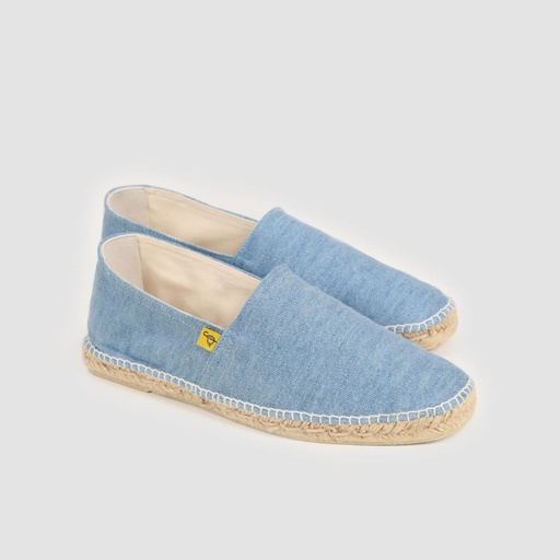 [01-010-113-005-K412-40] Espadrilles homme en jeans (Jeans  Bleu Clair, 40)
