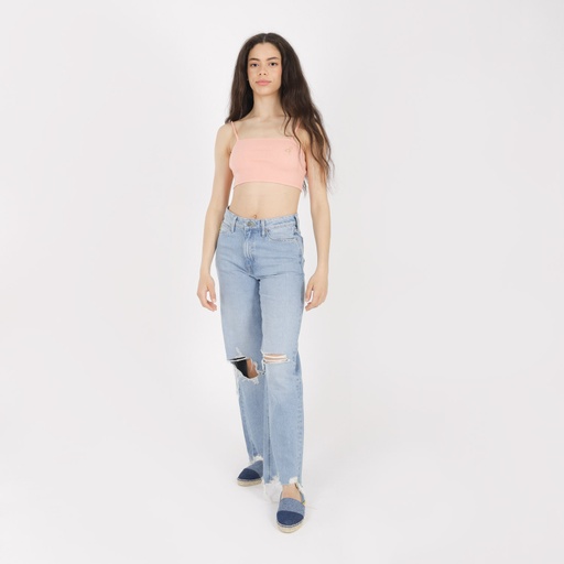 [05-010-113-001-K749-L] Bandeau côtelé femme (Rose Corail, L)