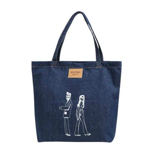 [01-010-31-004-K490-U] Tote bag en jeans DALI &amp; KINDA (Jeans Bleu foncé)