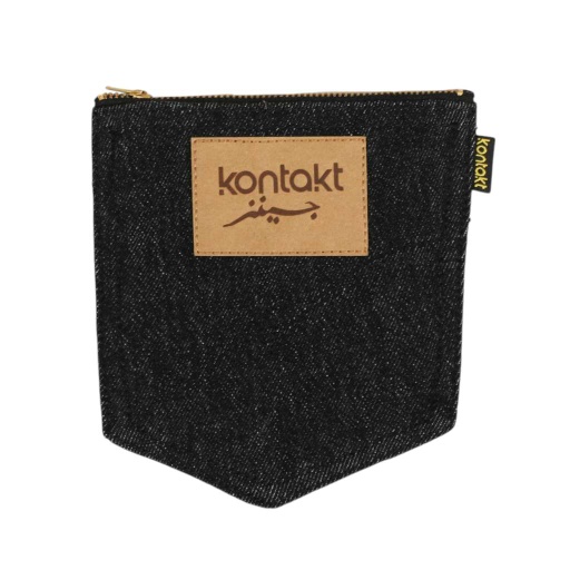 [01-010-116-001-K523-U] Porte monnaie en jeans (Jeans Gris Foncé)