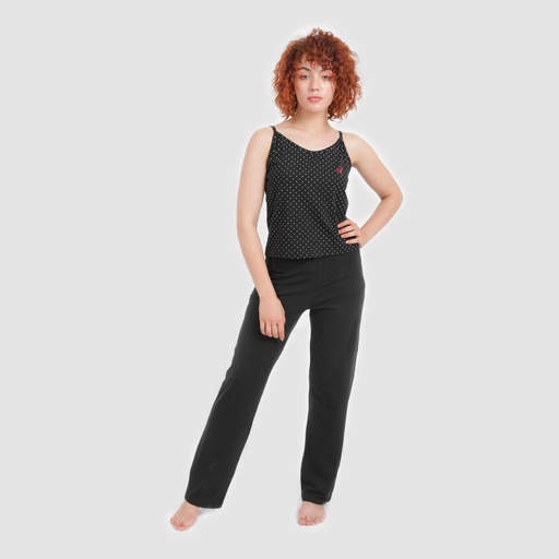 [05-010-119-002-K819-L] Ensemble femme bretelle et pantalon IMPRIME TRIANGLE (L)