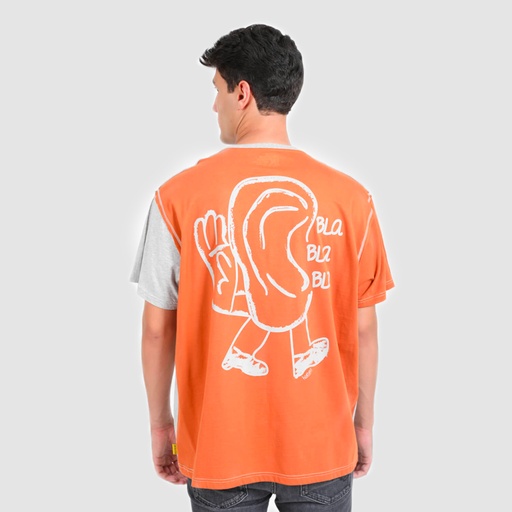 [05-010-02-245-K810-L] T-shirt oversized homme manches courtes BLA BLA BLA (L)