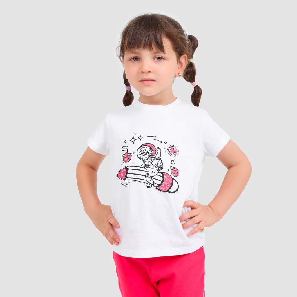 T-shirt bébé manches courtes SPACE GIRL