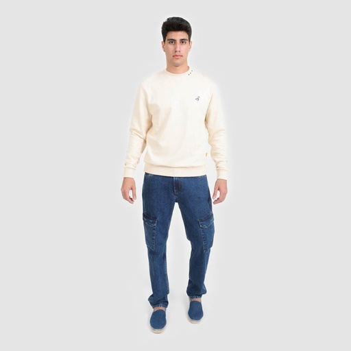 [05-010-36-026-K005-L] Sweat homme avec broderie (Beige, L)