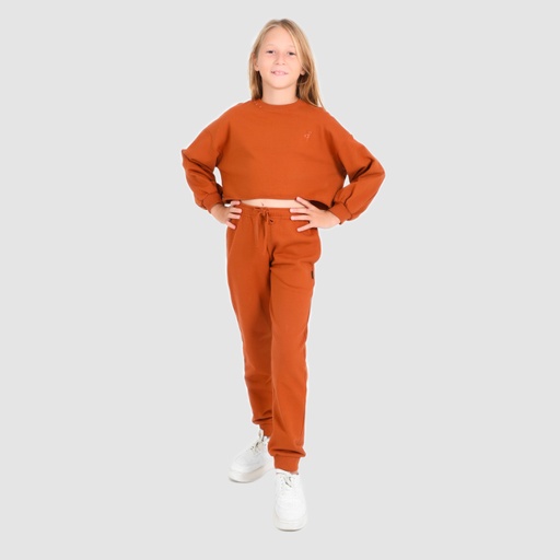 [05-010-65-042-K669-10/12A] Jogger fille en molleton (Camel, 10/12A)