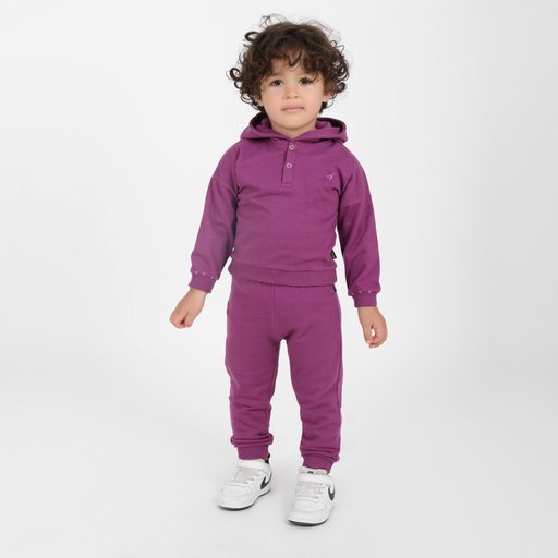 [05-010-43-064-K060-12/18M] Hoodie bébé avec broderie (Violet, 12-18M)
