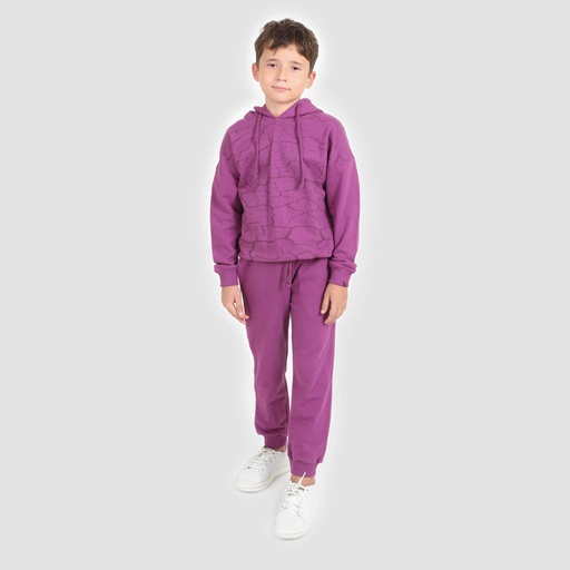 [05-010-35-011-K060-10/12A] Jogger garçon en molleton (Violet, 10/12A)