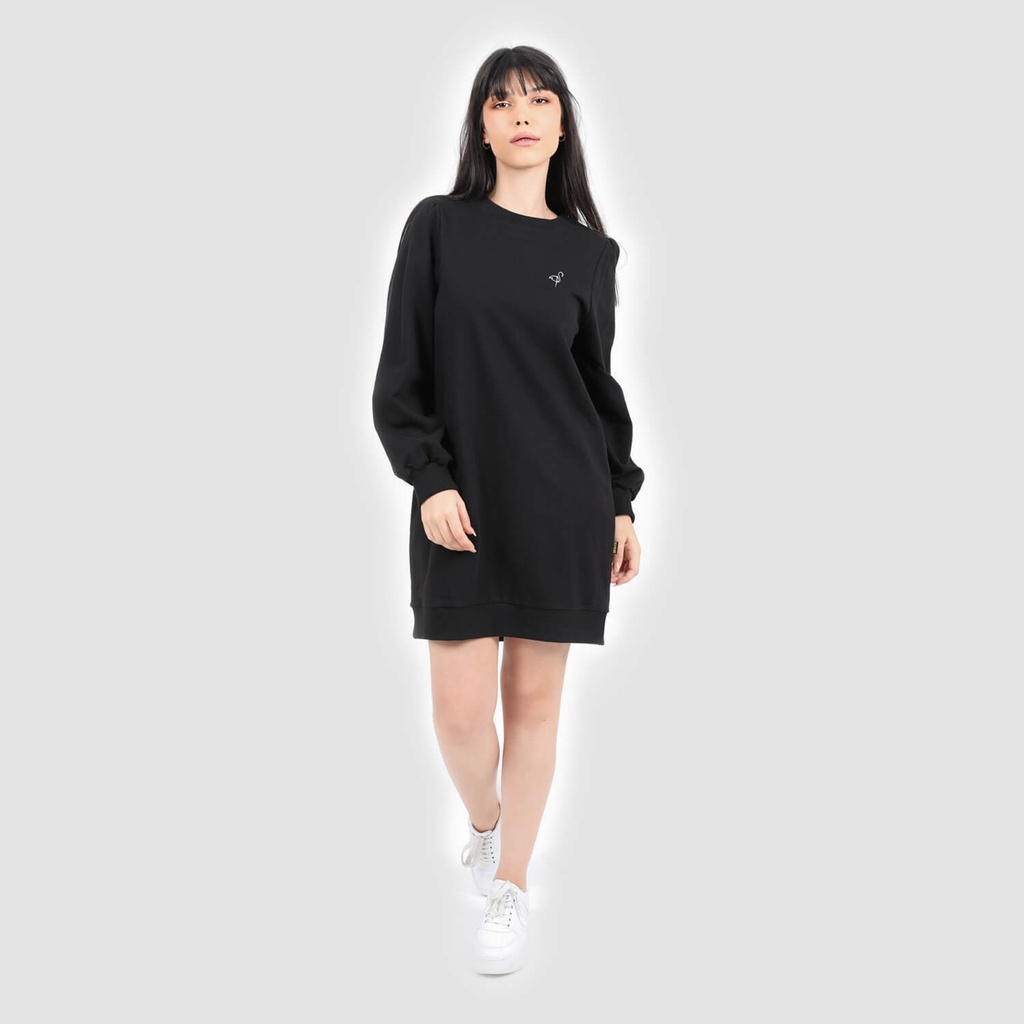 Robe sweat femme avec broderie