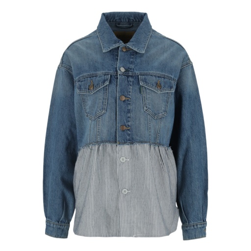 Regular jacket femme en jeans Bi-Matière   -KINDA