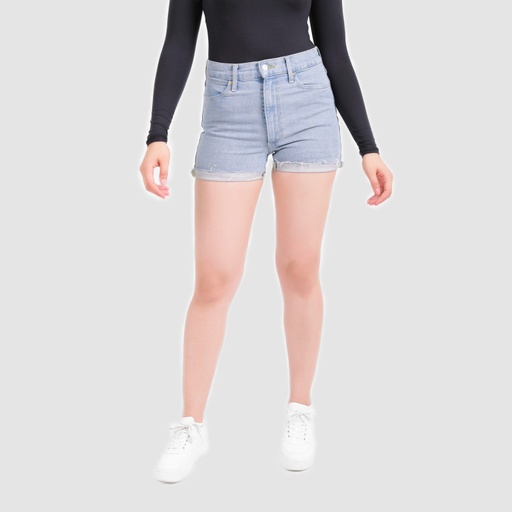 [01-010-18-067-K873-24] Slim short femme en jeans – NESRINE (Jeans Clair avec surteinture Rose , 24)