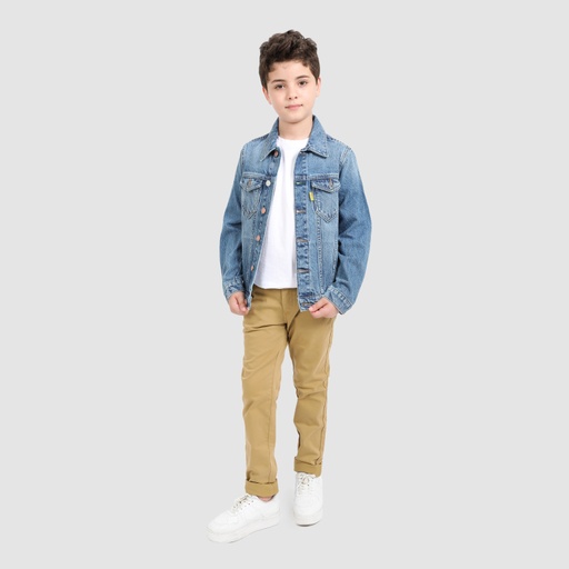 [01-010-01-447-K005-10-12ANS] Pantalon Chino slim  garçon (Beige, 10-12A)