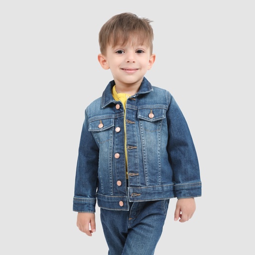 [01-010-10-050-K419-12-18MOIS] Veste bébé en jeans (12-18M)