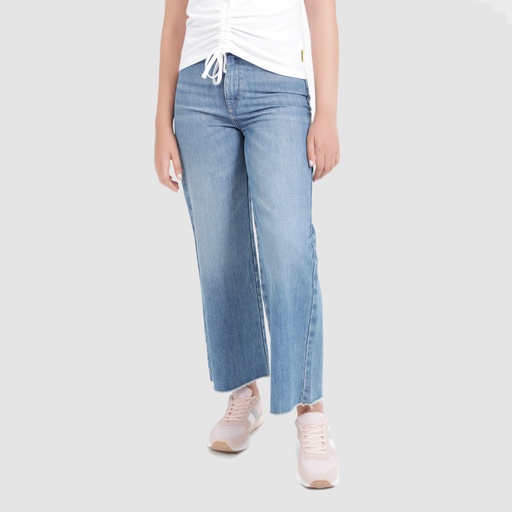 [01-010-01-434-K419-10-12ANS] Wide leg jeans fille (10-12A)