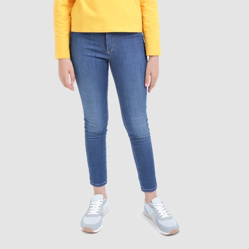 [01-010-66-012-K419-10-12ANS] Jegging fille en jeans (Jeans Bleu Moyen, 10-12A)