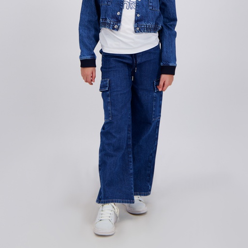 [01-010-01-458-K419-10/12A] Cargo jeans fille (10-12A)