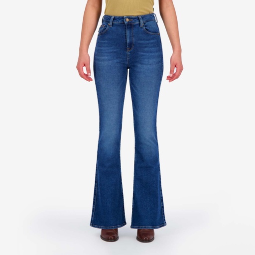 [01-010-01-464-K490-24] Flare jeans femme - FERYEL (Jeans  Bleu Foncé, 24)