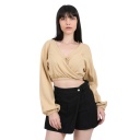 Cache coeur femme manches longues